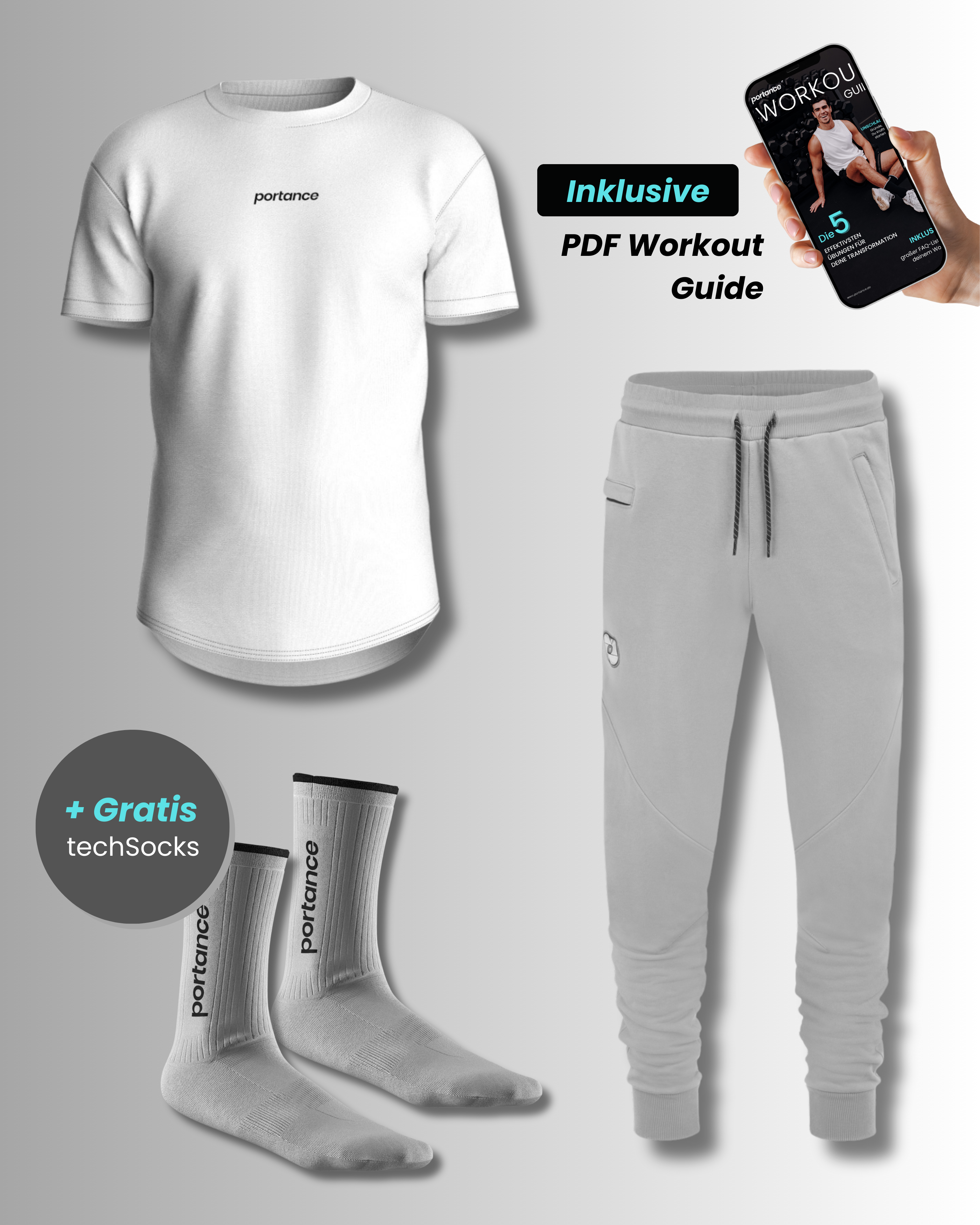 Grey-White Workout Bundle Plus
